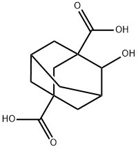 4-Hydroxytricyclo[3.3.1.13,7]decane-1,3-dicarboxylic acid Struktur