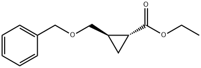 Cyclopropanecarboxylic acid, 2-[(phenylmethoxy)methyl]-, ethyl ester, (1R,2R)- 结构式
