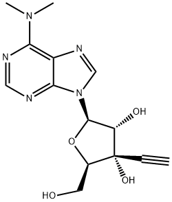 3'-beta-C-Ethynyl-N6,N6-dimethyladenosine 结构式