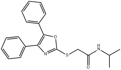 2-((4,5-Diphenyloxazol-2-yl)thio)-N-is opropylacetamide Struktur