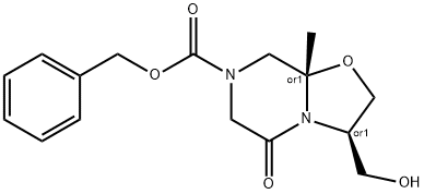 (3R,8AS)-REL-六氢-3 - (羟甲基)-8Α-甲基-5 - 氧代-7H-恶唑并[3,2-A]吡嗪-7 - 甲酸苯基甲基酯, 579467-28-0, 结构式