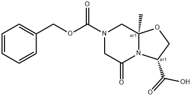 (3R,8aR)-rel-hexahydro-8a-Methyl-5-oxo-7H-oxazolo[3,2-a]pyrazine-3,7-dicarboxylic acid 7-(phenylMethyl) ester Structure