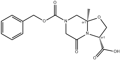 (3R,8AR)-REL-六氢-8Α-甲基-5 - 氧代-7H-恶唑并[3,2-A]吡嗪-3,7 - 二羧酸7 - (苯甲基)酯, 579467-31-5, 结构式