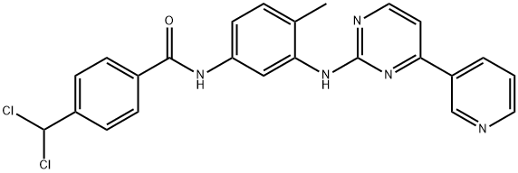 Benzamide, 4-(dichloromethyl)-N-[4-methyl-3-[[4-(3-pyridinyl)-2-pyrimidinyl]amino]phenyl]- Struktur