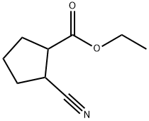 Cyclopentanecarboxylic acid, 2-cyano-, ethyl ester Struktur