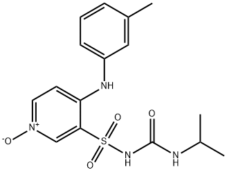 3-Pyridinesulfonamide, N-[[(1-methylethyl)amino]carbonyl]-4-[(3-methylphenyl)amino]-, 1-oxide Struktur