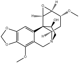 (11R)-1β,2β-エポキシ-3α,7-ジメトキシクリナン-11-オール 化学構造式