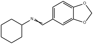 Cyclohexanamine, N-(1,3-benzodioxol-5-ylmethylene)- Structure