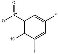 4-氟-2-碘-6-硝基苯酚,58349-03-4,结构式