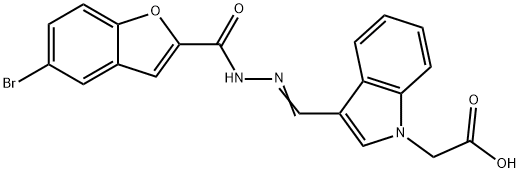 1H-Indole-1-aceticacid,3-[[[(5-bromo-2-benzofuranyl)carbonyl]hydrazono]methyl]-(9CI)|