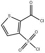 2-Thiophenecarbonyl chloride, 3-(chlorosulfonyl)- Structure
