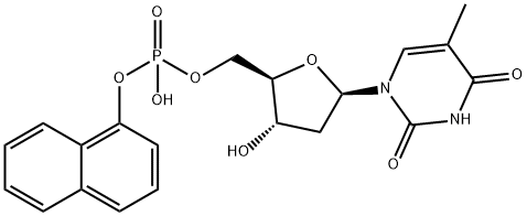 1-naphthyl ester 5'-methylthymidylic acid Struktur