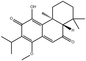 (4bS)-4b,5,6,7,8,8aβ-ヘキサヒドロ-4-ヒドロキシ-1-メトキシ-4bα,8,8-トリメチル-2-イソプロピル-3,9-フェナントレンジオン 化学構造式