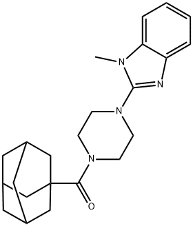 Piperazine, 1-(1-methyl-1H-benzimidazol-2-yl)-4-(tricyclo[3.3.1.13,7]dec-1-ylcarbonyl)- (9CI) Struktur