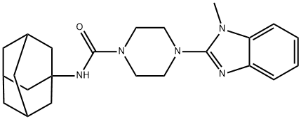 1-Piperazinecarboxamide,4-(1-methyl-1H-benzimidazol-2-yl)-N-tricyclo[3.3.1.13,7]dec-1-yl-(9CI) Structure