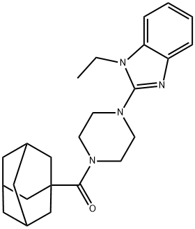 Piperazine, 1-(1-ethyl-1H-benzimidazol-2-yl)-4-(tricyclo[3.3.1.13,7]dec-1-ylcarbonyl)- (9CI) Structure