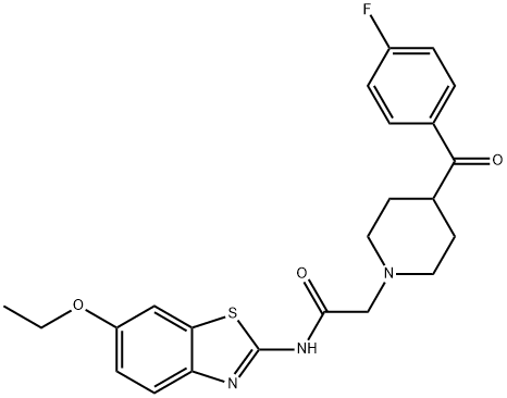 1-Piperidineacetamide,N-(6-ethoxy-2-benzothiazolyl)-4-(4-fluorobenzoyl)-(9CI) Structure