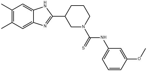 606089-36-5 1-Piperidinecarbothioamide,3-(5,6-dimethyl-1H-benzimidazol-2-yl)-N-(3-methoxyphenyl)-(9CI)