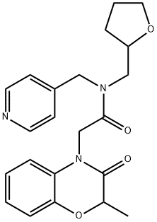 4H-1,4-Benzoxazine-4-acetamide,2,3-dihydro-2-methyl-3-oxo-N-(4-pyridinylmethyl)-N-[(tetrahydro-2-furanyl)methyl]-(9CI) Struktur