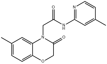 4H-1,4-Benzoxazine-4-acetamide,2,3-dihydro-6-methyl-N-(4-methyl-2-pyridinyl)-3-oxo-(9CI) Structure