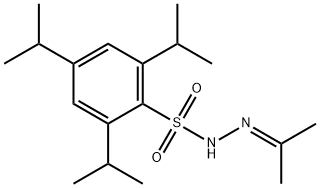 Benzenesulfonic acid, 2,4,6-tris(1-methylethyl)-, 2-(1-methylethylidene)hydrazide Structure