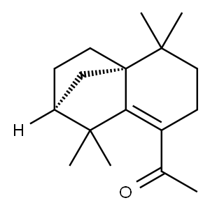 1-[[(2S)-1,3,4,5,6,7-Hexahydro-1,1,5,5-tetramethyl-2H-2α,4aα-methanonaphthalen]-8-yl]ethanone Struktur