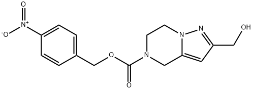 2-hydroxymethyl-6,7-dihydro-4H-pyrazolo[1,5-a]pyrazine-5-carboxylic acid 4-nitrobenzyl ester Structure
