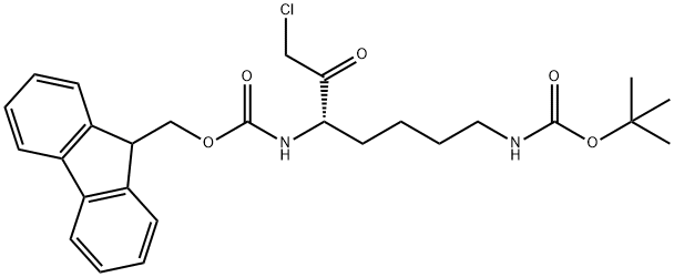 (9H-Fluoren-9-yl)MethOxy]Carbonyl Lys(Boc)-COCH2Cl Structure