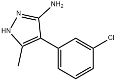 4-(3-氯苯基)-3-甲基-1H-吡唑-5-胺 结构式