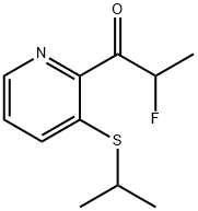 1-Propanone, 2-fluoro-1-[3-[(1-methylethyl)thio]-2-pyridinyl]- Structure