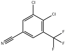 3,4-dichloro-5-(trifluoromethyl)benzonitrile, 62584-24-1, 结构式