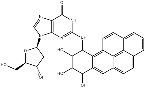 10-N(2)-deoxyguanosine-3-nitrobenzo(a)pyrene-7,8,9-triol Struktur