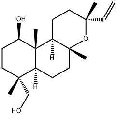 (3R,6aα,10bα)-Dodecahydro-3-vinyl-10β-hydroxy-3,4aβ,7,10aβ-tetramethyl-1H-naphtho[2,1-b]pyran-7α-methanol,62871-02-7,结构式