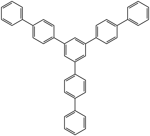 1,3,5-トリス(4-ビフェニリル)ベンゼン 化学構造式