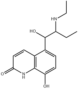 2(1H)-Quinolinone, 5-[2-(ethylamino)-1-hydroxybutyl]-8-hydroxy- Structure