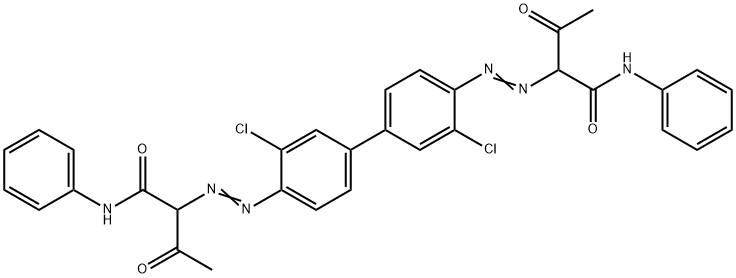 2,2'-(3,3'-二氯-1,1'-联苯-4,4'-双偶氮)双(N-苯基-3-氧代-丁酰胺),6358-85-6,结构式