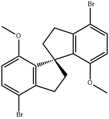 1,1'-Spirobi[1H-indene], 4,4'-dibromo-2,2',3,3'-tetrahydro-7,7'-dimethoxy-, (1S)- (9CI) 结构式