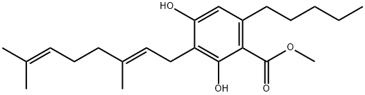 Benzoic acid, 3-[(2E)-3,7-dimethyl-2,6-octadien-1-yl]-2,4-dihydroxy-6-pentyl-, methyl ester