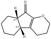 Indeno[2,1-b]pyran-9(2H)-one, 3,4,4b,5,6,7,8,8a-octahydro-, (4bR,8aS)-rel- (9CI) Struktur