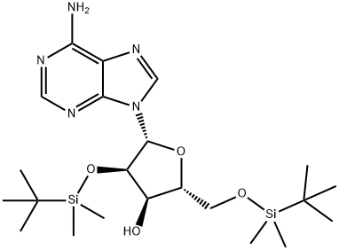 Adenosine, 2',5'-bis-O-[(1,1-dimethylethyl)dimethylsilyl]- Struktur