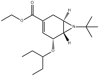 7-Azabicyclo[4.1.0]hept-3-ene-3-carboxylic acid, 7-(1,1-dimethylethyl)-5-(1-ethylpropoxy)-, ethyl ester, (1R,5R,6S)- Structure