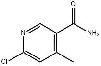 6-氯-4-甲基-3-吡啶甲酰胺, 65169-37-1, 结构式