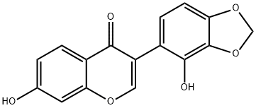 4H-1-Benzopyran-4-one, 7-hydroxy-3-(4-hydroxy-1,3-benzodioxol-5-yl)- 结构式
