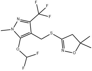 Isoxazole, 3-[[[5-(difluoromethoxy)-1-methyl-3-(trifluoromethyl)-1H-pyrazol-4-yl]methyl]thio]-4,5-dihydro-5,5-dimethyl- Structure