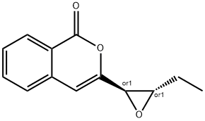 1H-2-Benzopyran-1-one,3-[(2R,3S)-3-ethyloxiranyl]-,rel-(9CI) Structure