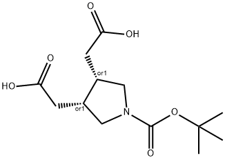 663171-51-5 cis-3,4-Bis-carboxymethyl-pyrrolidine-1-carboxylic acid tert-butyl ester