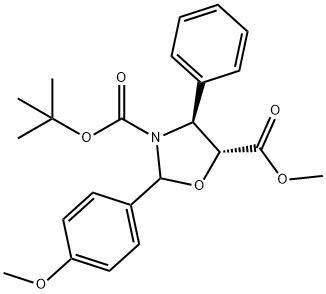 (4S,5R)-3-tert-butoxycarbony-2-(4-anisy)-4-phenyl-5-oxazolidinecarboxylate,670254-71-4,结构式