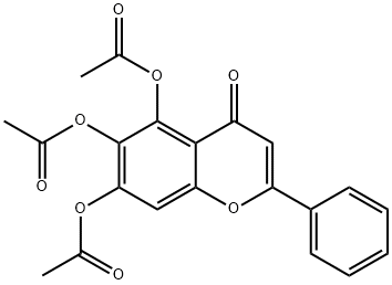 4H-1-Benzopyran-4-one, 5,6,7-tris(acetyloxy)-2-phenyl- Structure