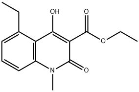 3-?Quinolinecarboxylic acid, 5-?ethyl-?1,?2-?dihydro-?4-?hydroxy-?1-?methyl-?2-?oxo-?, ethyl ester Structure