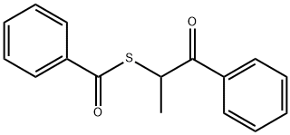 Benzenecarbothioic acid, S-(1-methyl-2-oxo-2-phenylethyl) ester Struktur